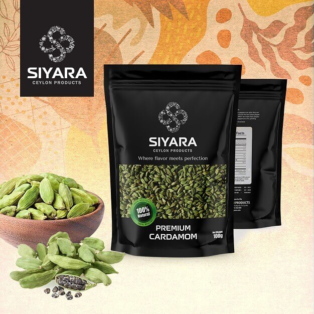 Fresh Ceylon Cardamom | Aromatic Sri Lankan Green Cardamom Pods for Spices & Tea - Ceylon Cardamom - Siyara Ceylon Products - Herbal Spices from Sri Lanka